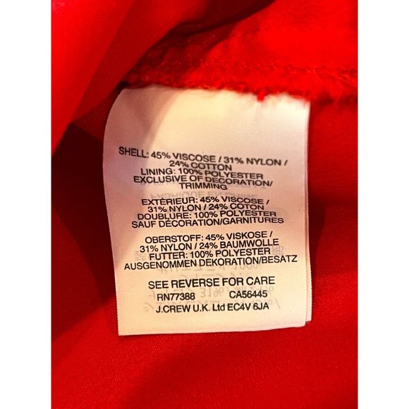 J. Crew Women Front Lace Blouse Top Sleeveless Ruffle Keyhole Neck Red Size XXS - Picture 7 of 8